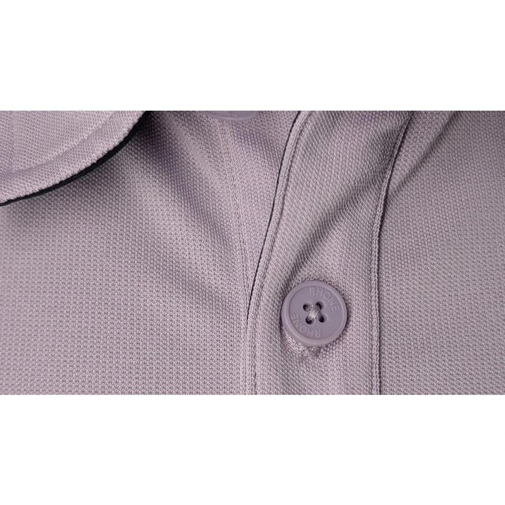 Rhone Polo Shirt Mens Medium Purple Lightweight Performance Stretch Golf
